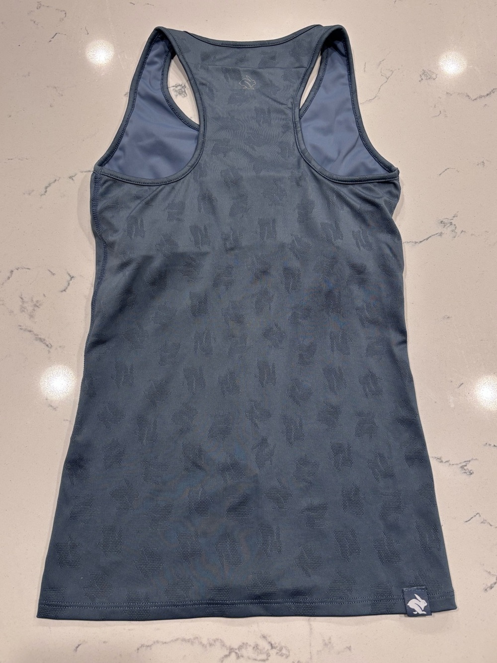 Run In Rabbit  Built in Bra Tank XS Blue - Picture 2 of 11